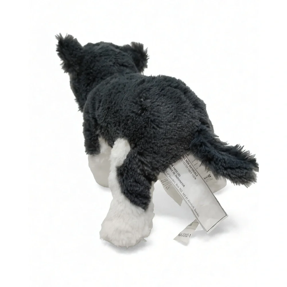 IKEA LIVLIG Siberian Husky Plush Toy 11in Stuffed Animal Polyester Canine Gift